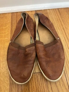 Frye Melanie Leather Slip On Sneaker Shoe Womens Size 7.5 Cognac Brown Flats - Picture 1 of 6