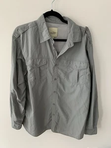 TRAILSIDE SUPPLY CO. Herren Langarm Button Down Outdoor Hemd Grau Large - Bild 1 von 6