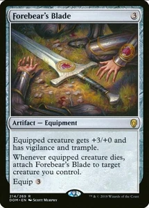X 1 Forebear's Blade NM Dominaria 214 MTG Magic The Gathering - Picture 1 of 2