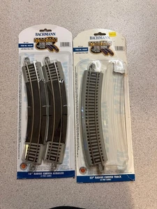 Bachmann 44529 HO Nickel Silver E-Z Track 18" Radius Curved + 2 22" RADIUS TRACK - Picture 1 of 4