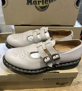 Dr Martens Mary Jane Vintage Taupe Virginia 8065 Sandals Size 11 Us New Boxed - Picture 1 of 13