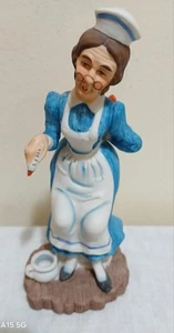 Lefton China Krankenschwester handbemalt Figur Japan Einlauf Thermometer Bettpfanne - Bild 1 von 12