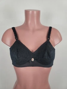 Vintage Gossard Flair BH schwarz Spitze Gr. 36A sexy Pinup Dessous gefüttert Bullet - Bild 1 von 11
