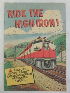 1955 Railroad PROMO Comic Book ~ RIDE THE HIGH IRON ~ Engine Locomotive RARE - Picture 1 of 2