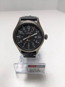 Timex Expedition Scout Watch Men's Black LEATHER WATCH 40MM - Picture 1 of 7