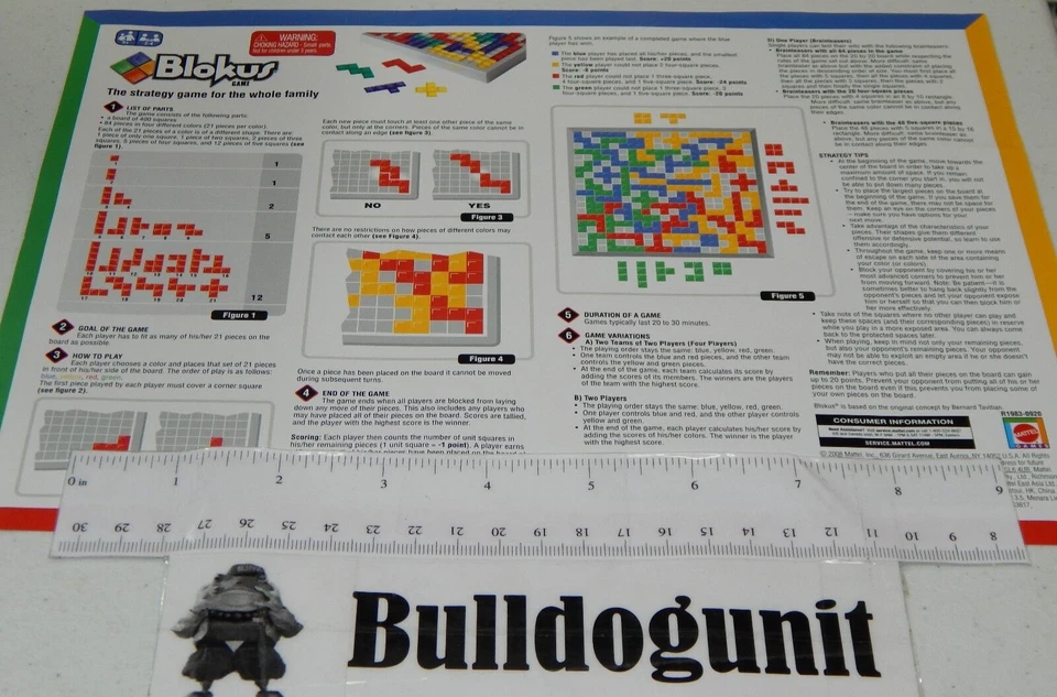 2008 Blokus Board Game Replacement Instruction Sheet Only - Image 1 of 1