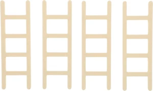 Mini Wooden Step Ladder, Mini Wood Doll House Ladder, 1: 12 Miniature Ladder, DI - Picture 1 of 12