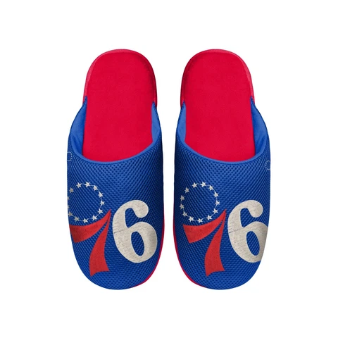 Philadelphia 76ers 2022 NBA Men's Big Logo Mesh Slide on Slipper FREE SHIP Cover