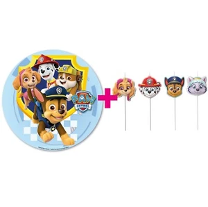Set 2 Topper Torta Paw Patrol + Candele Compleanno - Foto 1 di 5