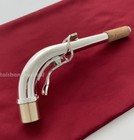 Shiny Silver Plated Straight Neck For C Melody Saxophone Size 24.00 mm