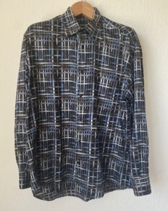 Riscatto Herren Hemd X-Large blau/braun kariert langarm Button Down - Bild 1 von 8