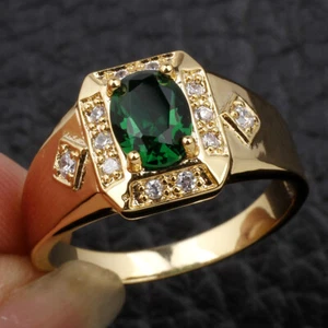 Ovale Form Stein Herren Ring vergoldet Größe wählbar Qualität gefertigt - Bild 1 von 9