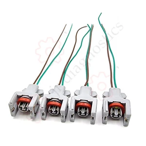 4 x Diesel Injector Connector Plug 2 Way Pre-Wired for Renault Delphi Injectors - Picture 1 of 5