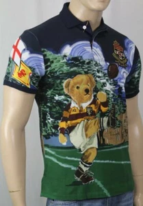 Polo Ralph Lauren Football Rugby Kicker Bear Custom Slim Fit Shirt NWT - Picture 1 of 1