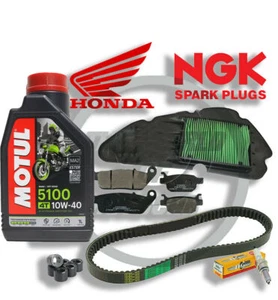 KIT/TAGLIANDO HONDA SH/150 2013 2014 2015 2016 CANDELA CINGHIA RULLI PASTIGLIE - Imagen 1 de 3