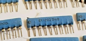 RGLD8X102G (Pack x 5)   RESISTOR NETWORK 9 pin / 8 RES     1K  Ohm Value - Picture 1 of 1