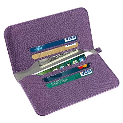 Universal Wallet Phone Case/Card Holder Pocket iPhone 6,7,8,X,11,12 Plus Purple - Image 1 of 4