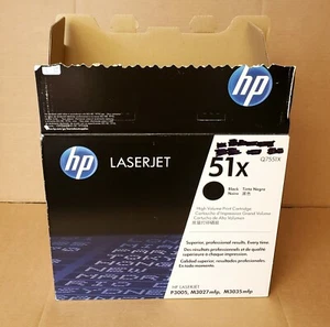Genuine HP 51X Q7551X Black High Yield Toner Cartridge LaserJetP3005 M3027 M3035 - Picture 1 of 4