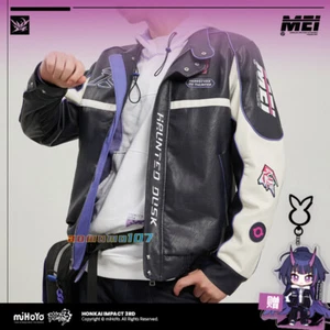 miHoYo Honkai Impact 3er Oficial Raiden Mei Abrigo PU Chaqueta de cosplay Prendas para el torso informal - Imagen 1 de 12