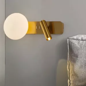 COB LED Luxury Bedside Wall Lamp Fixture E14 Bulb Reading Light Switch Spotlight - Picture 1 of 31
