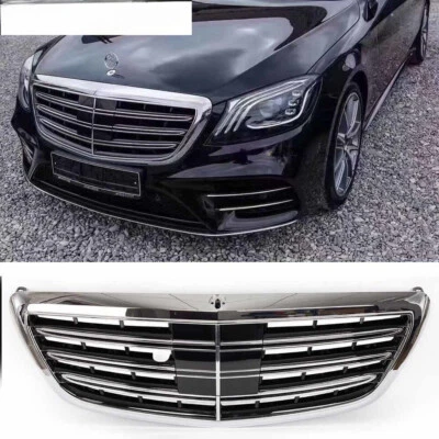 Parrilla de parachoques delantero con orificio ACC para Mercedes Benz Clase S W222 2014-2020 Foto 1 de 3