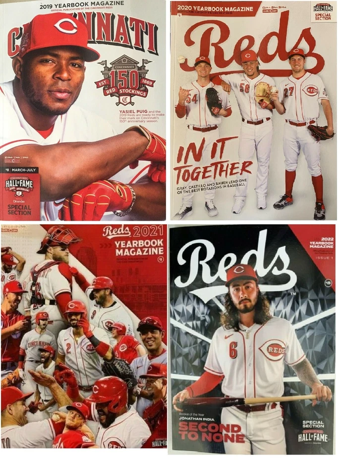 CINCINNATI REDS 2019 - 2022 MLB YEARBOOKS/ PROGRAM SET OF 4 WORLD SERIES CHAMP - Image 1 of 4