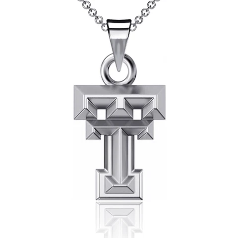 Dayna Designs Texas Tech Red Raiders Silver Small Pendant Necklace Cover