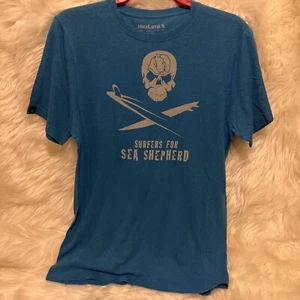 Hoodlamb Sea Shepard Shirt Innentasche Tee Surfer Gr. Small selten Bio - Bild 1 von 7
