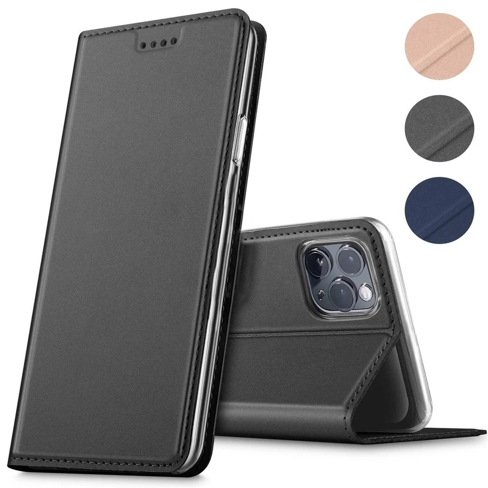 COOLGADGET Schutz Hülle für Apple iPhone 12 12 Pro Handy Tasche Flip Case Klapphülle Slim