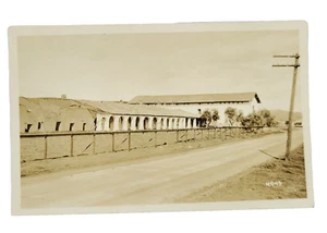 Antike Mission San Miguel Arcángel California Mission Arcangel RPPC BW Postkarte - Bild 1 von 6