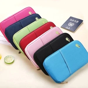 Viaje Multi Pasaporte Billetera Estuche Organizador de Recibo Tarjeta de Crédito Bolsa Bolsa - Imagen 1 de 13