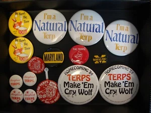 Vintage Maryland Terrapins College Football Pins 1950's - 1980's Lot of 16 Items - Picture 1 of 5