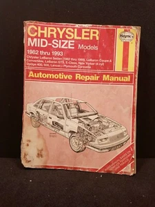 Haynes Chrysler Mid size models 1982-1993. - Picture 1 of 5