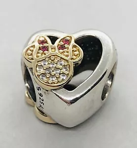 Pandora Silver & 14k Gold Disney Mickey Minnie Mouse Love Icons LTD ED 796463CZ - Picture 1 of 4