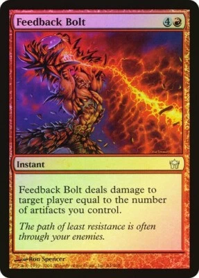 Fifth Dawn  MTG  FOIL  Feedback Bolt  Magic - Image 1 of 2