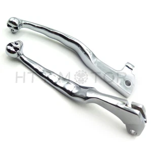 Palancas de embrague de freno de calavera cromadas para Yamaha Virago XV 250 535 700 750 1000 1100 - Imagen 1 de 7