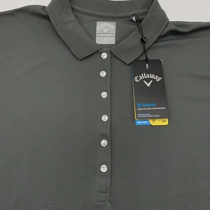 Callaway Women's Opti-Dri Cooling Short Sleeve Gray XL Golf Polo Shirt NWT - Picture 1 of 8