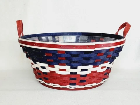 Longaberger Proudly All Americana Large Party Tub Basket Protector  Rare Cover