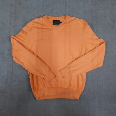 Suéter Jersey Elástico Negro Marrón 1826 Para Hombre Grande Naranja Supima Algodón Foto 1 de 4