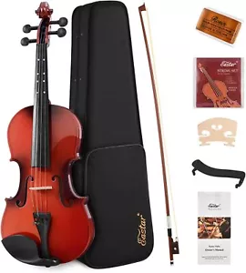 More details for eastar 4/4 full size violin maple acoustic violins+hard case bow shoulder rest