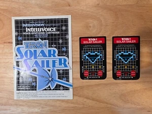 Intellivision Tron Solar Sailer Manual de instrucciones con superposiciones solamente - Sin juego - Imagen 1 de 5