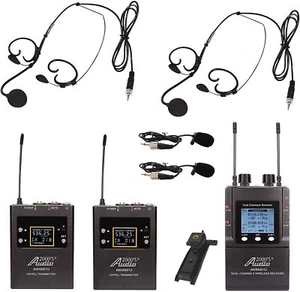 Audio2000'S AWM6601U Sistema wireless 2CH con 2Bodypk Trans e 1 ricevitore Bodypack-N - Foto 1 di 8