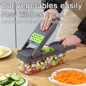 New Multifunctional 14/16 in 1 Vegetable Chopper and Grater Great Product - Picture 1 of 26