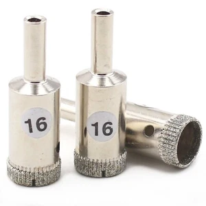 Sierra perforadora de vidrio recubierto de 3 piezas de brocas de diamante de 5/8" pulgadas 16 mm para baldosas de piedra - Imagen 1 de 13