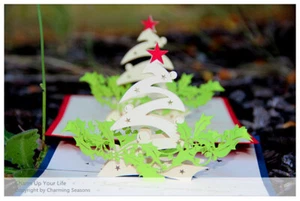 3D Pop Up Christmas Greeting Card Seasons Greetings Christmas Tree Aus Stock - Picture 1 of 6