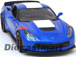 2017 CHEVROLET CORVETTE GRAND SPORT GS C7 1:24 DIECAST CAR BY MAISTO 31516 BLUE - Picture 1 of 9