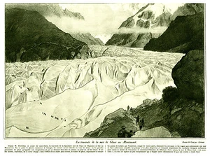 Publicité ancienne traversée de la mer de glace 1925 issue de magazine - Picture 1 of 1