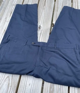 Zegna Pants Men 44 US Navy Su Misura Milano Staple Dress Casual Italy EU60 - Picture 1 of 11
