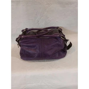 Hecho en Italia Bolso de Mano de Cuero Púrpura Hobo Bolso de Hombro Cartera de Diseñador - Imagen 1 de 13