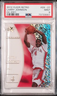 Larry Johnson 2012 Fleer Retro e-X2001 PSA 9 ex2000 - Image 1 of 2